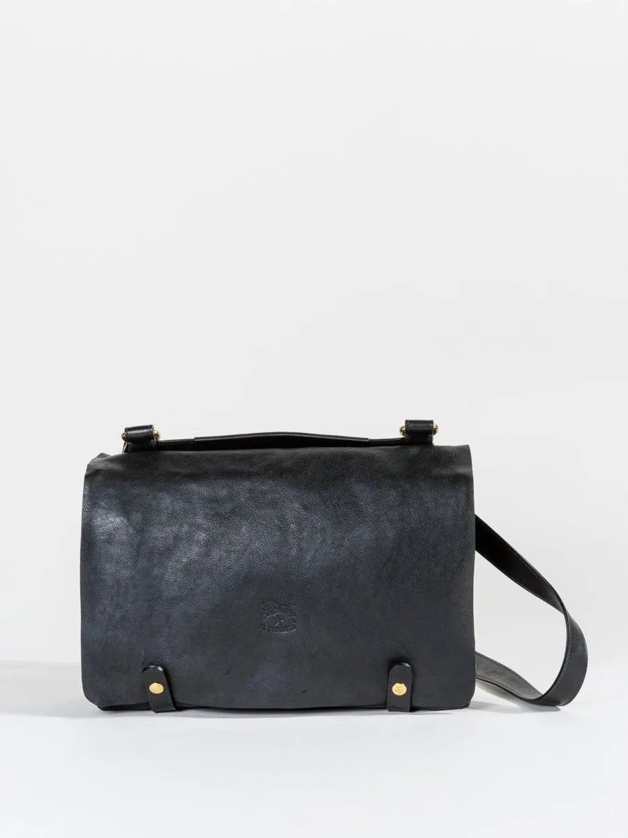 briefcase with shoulder strap - black
