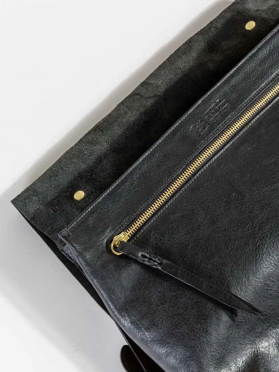 briefcase with shoulder strap - black