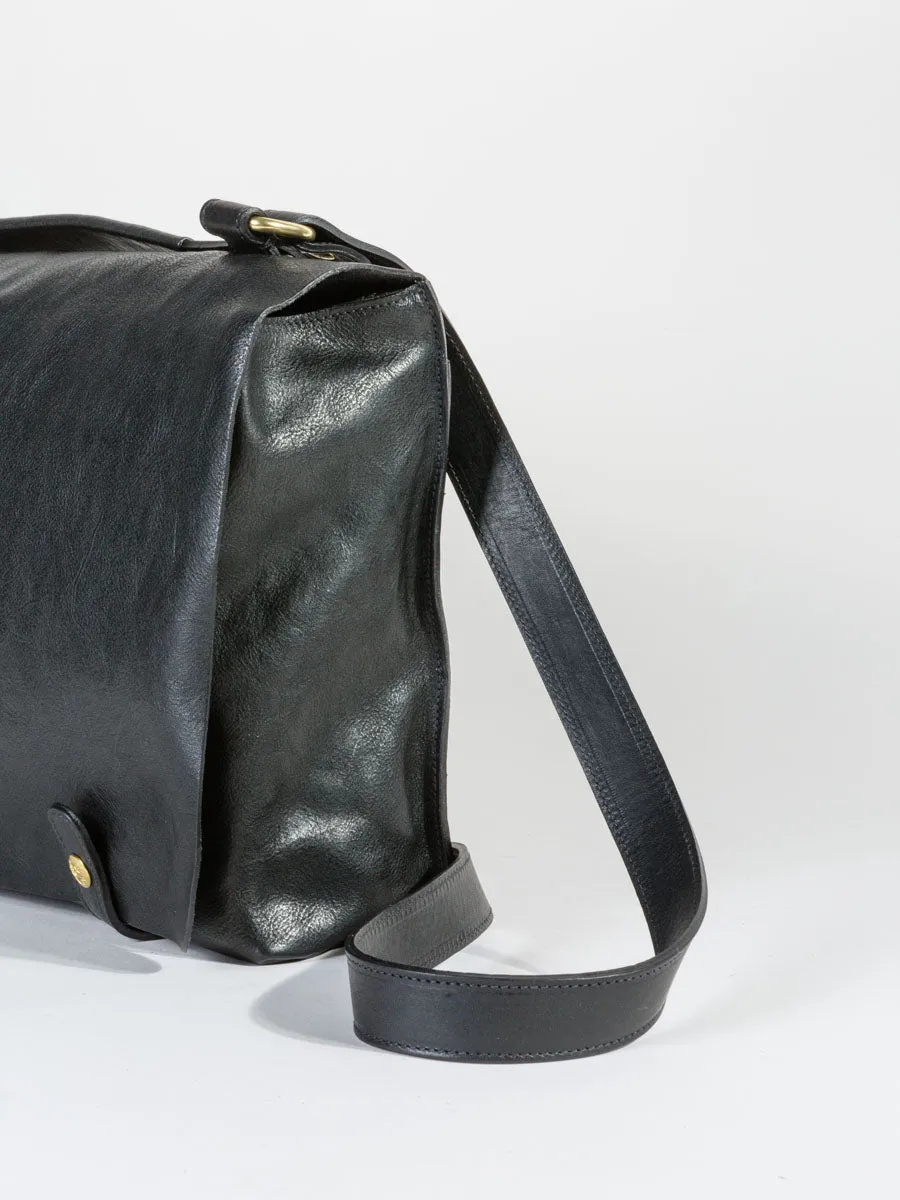 briefcase with shoulder strap - black