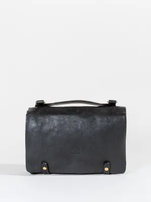 briefcase with shoulder strap - black
