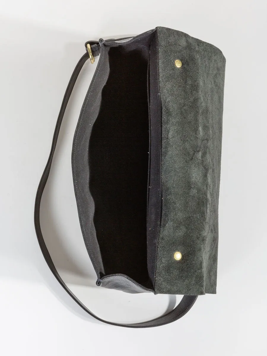 briefcase with shoulder strap - black