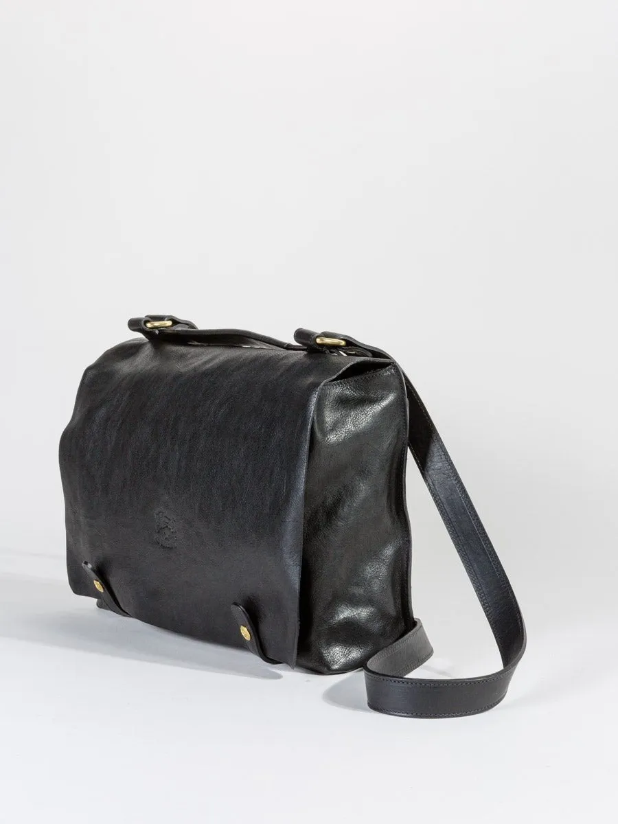 briefcase with shoulder strap - black