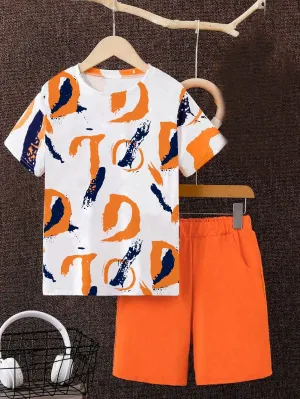Business casual with t shirt|  Boy Casual Colorful Letter