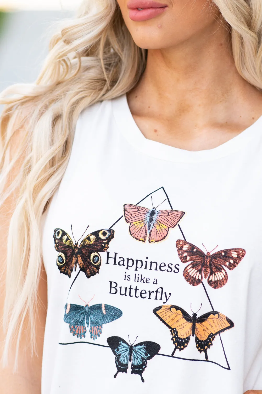 Butterfly Graphic Muscle Tee