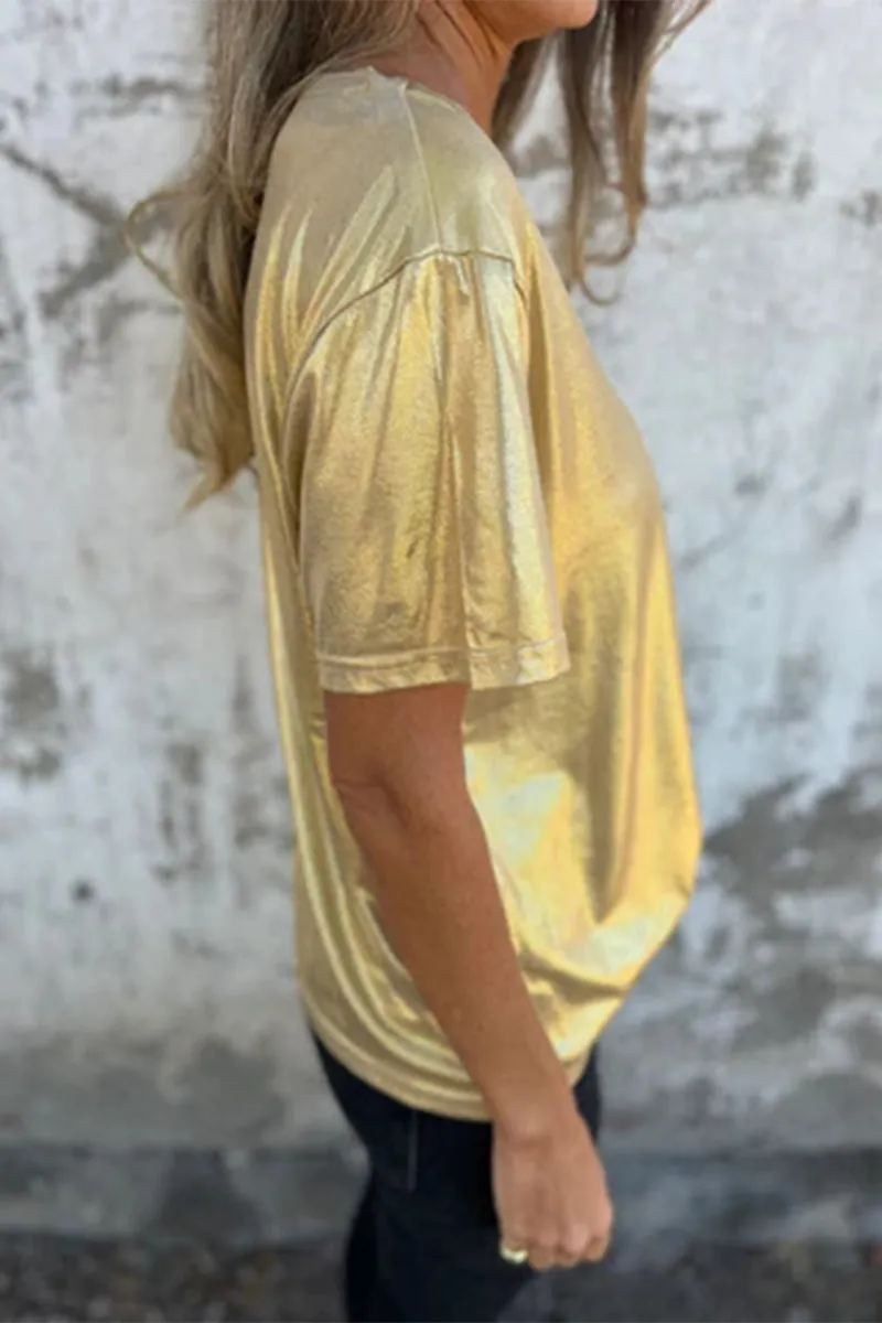 Casual Solid Color O Neck T-Shirts(5 Colors)
