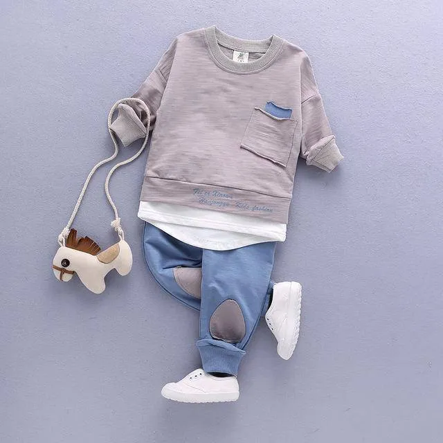 Casual Unisex Shirt Tops Pants Clothes