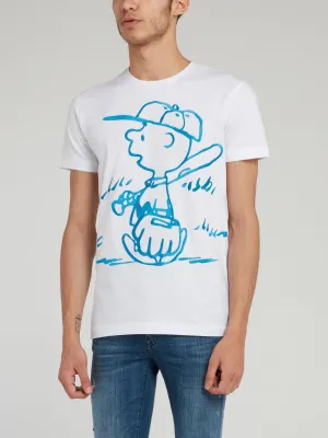 Charlie Brown White Cotton T-Shirt