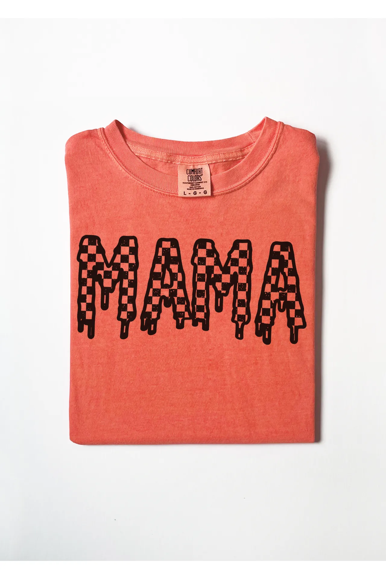 Checkered Drip Mama Comfort Colors T-Shirt