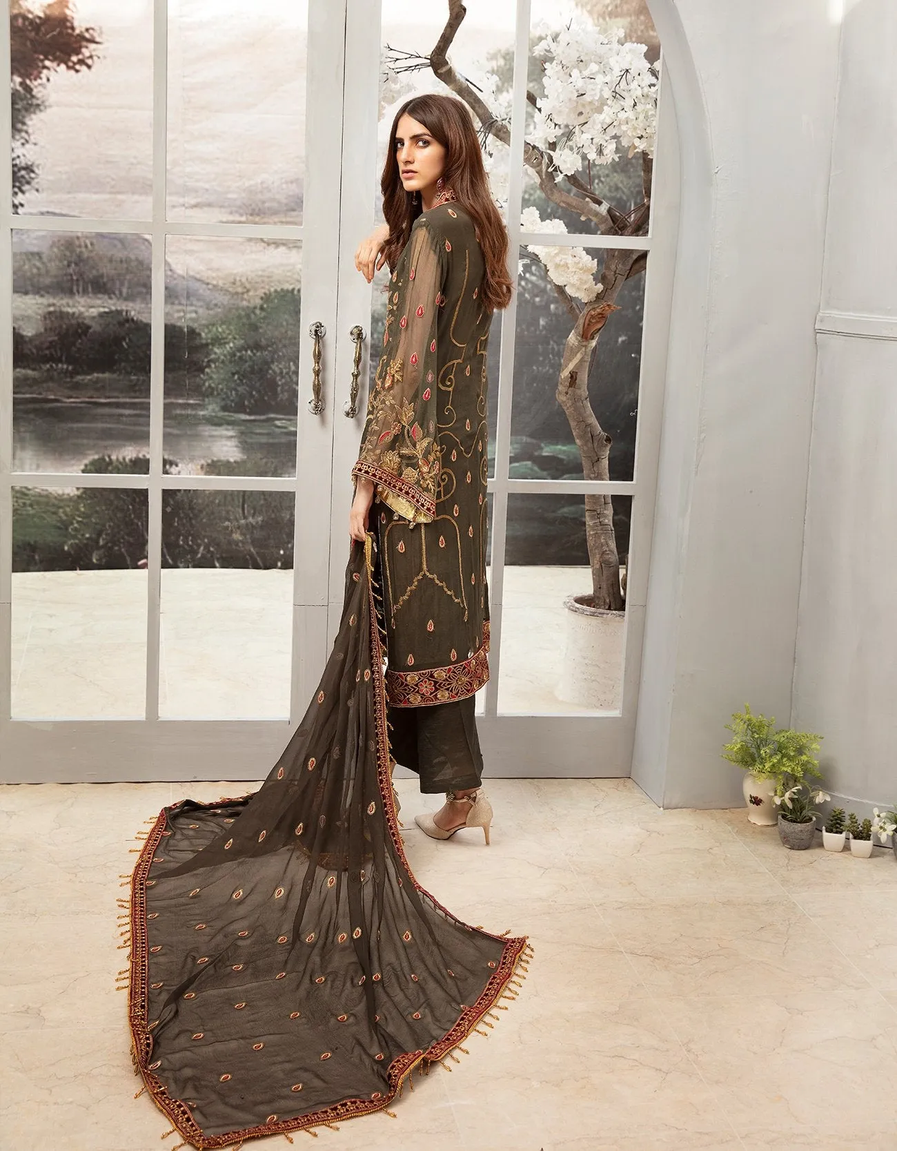 Chiffon Pakistani Dress Latest 2020 Collection # C2078