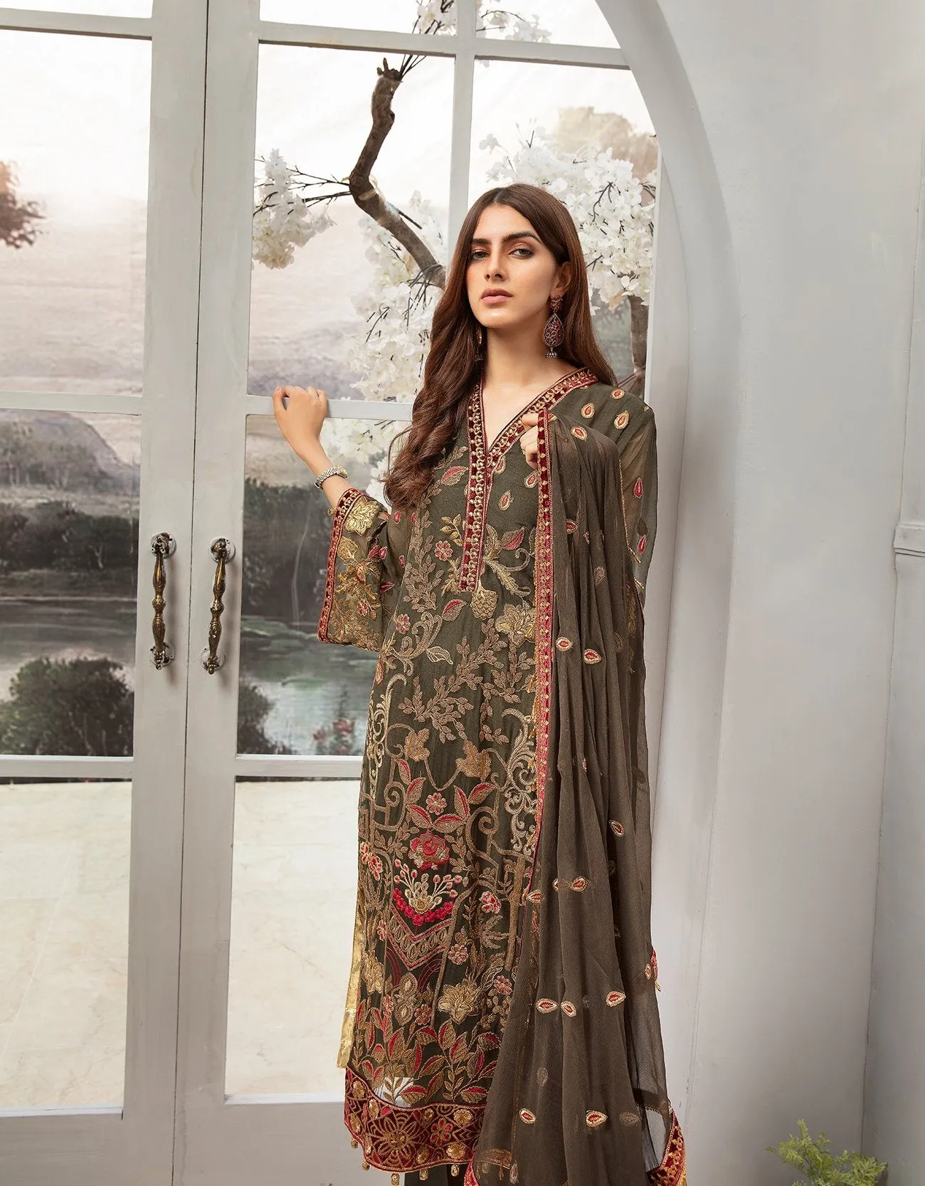 Chiffon Pakistani Dress Latest 2020 Collection # C2078