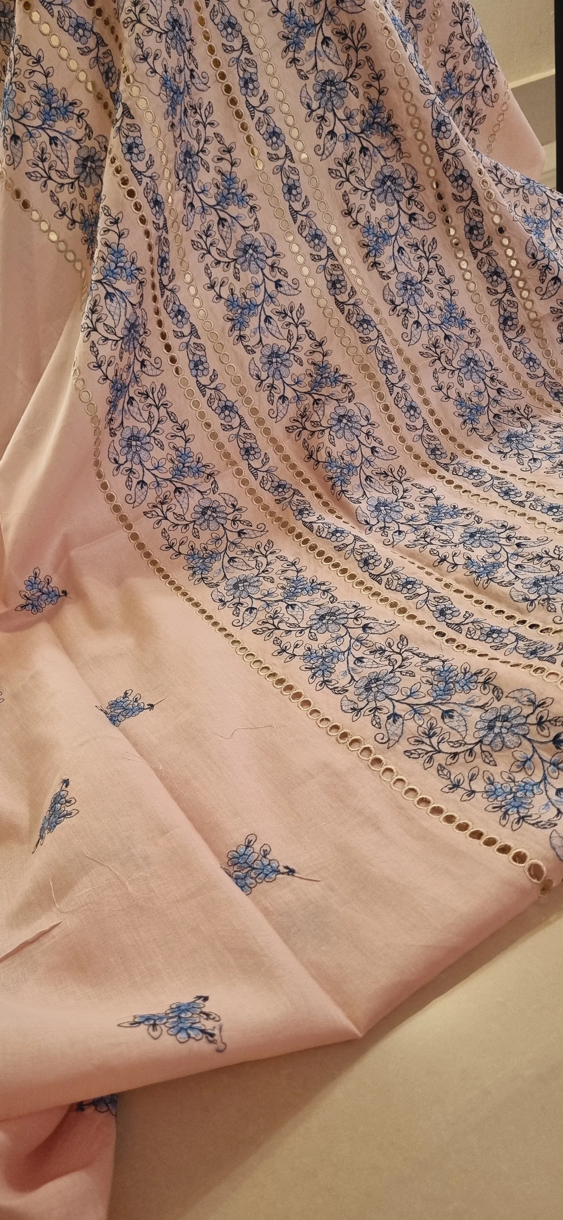 Chikan embroidered lawn two-piece suits