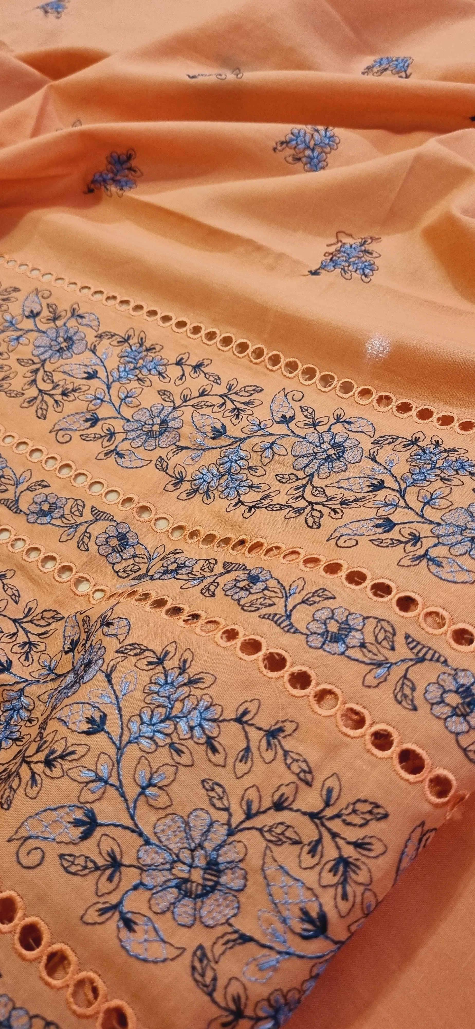 Chikan embroidered lawn two-piece suits
