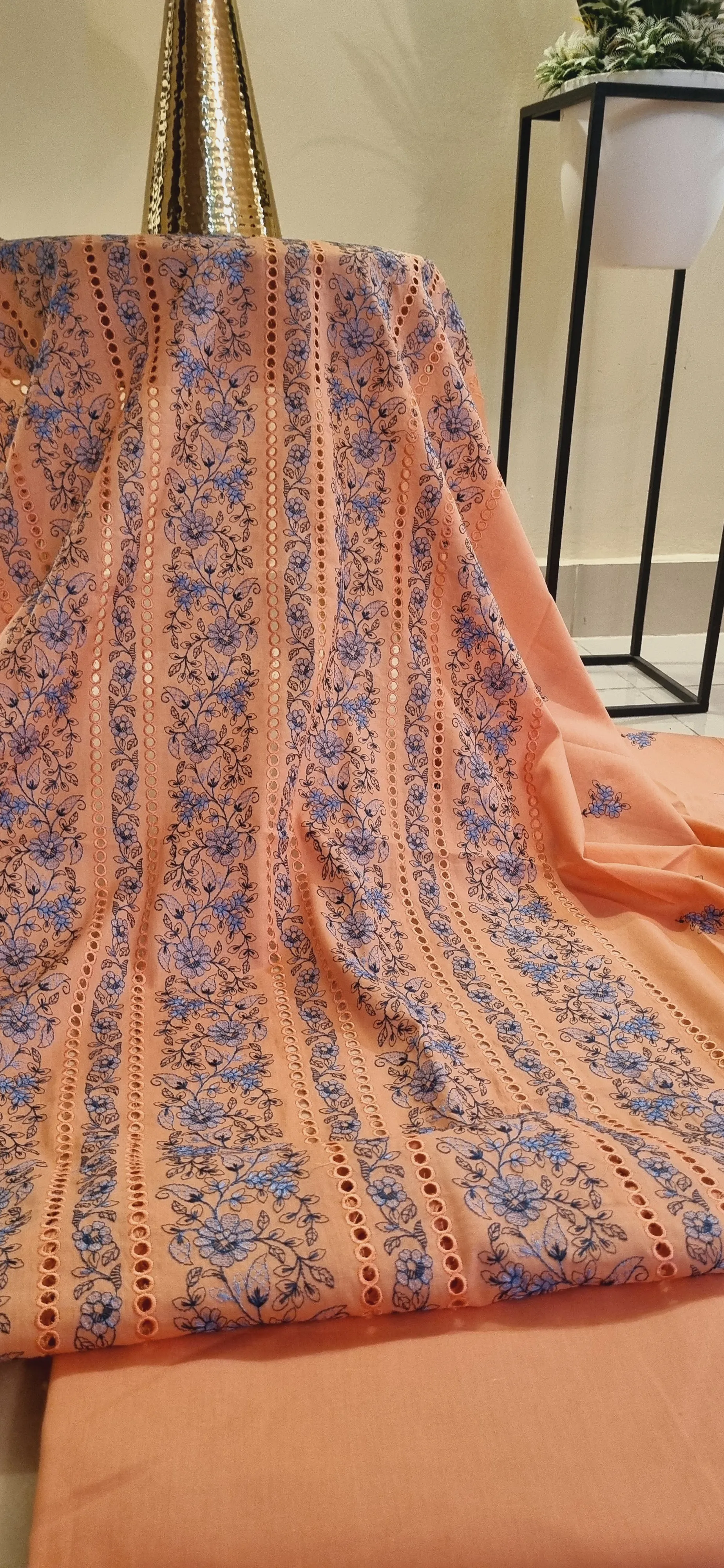 Chikan embroidered lawn two-piece suits