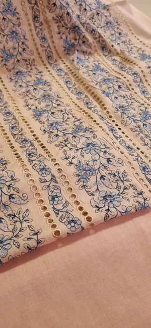 Chikan embroidered lawn two-piece suits