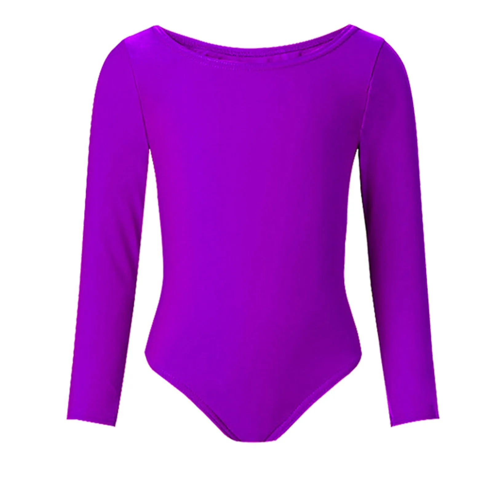 Children Girls Leotard Gymnastic Ballet Dance Long Sleeve Shiny Lycra Sport Suit Shiny Lycra Leotard (Girls, Activewear, Sport Suit)