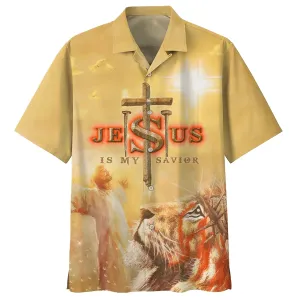 Christianartbag Hawaiian Shirt, Jesus Is My Savior Hawaiian Shirt - Jesus Arms Wide Open Hawaiian Shirts, Christian Hawaiian Shirts For Men & Women.