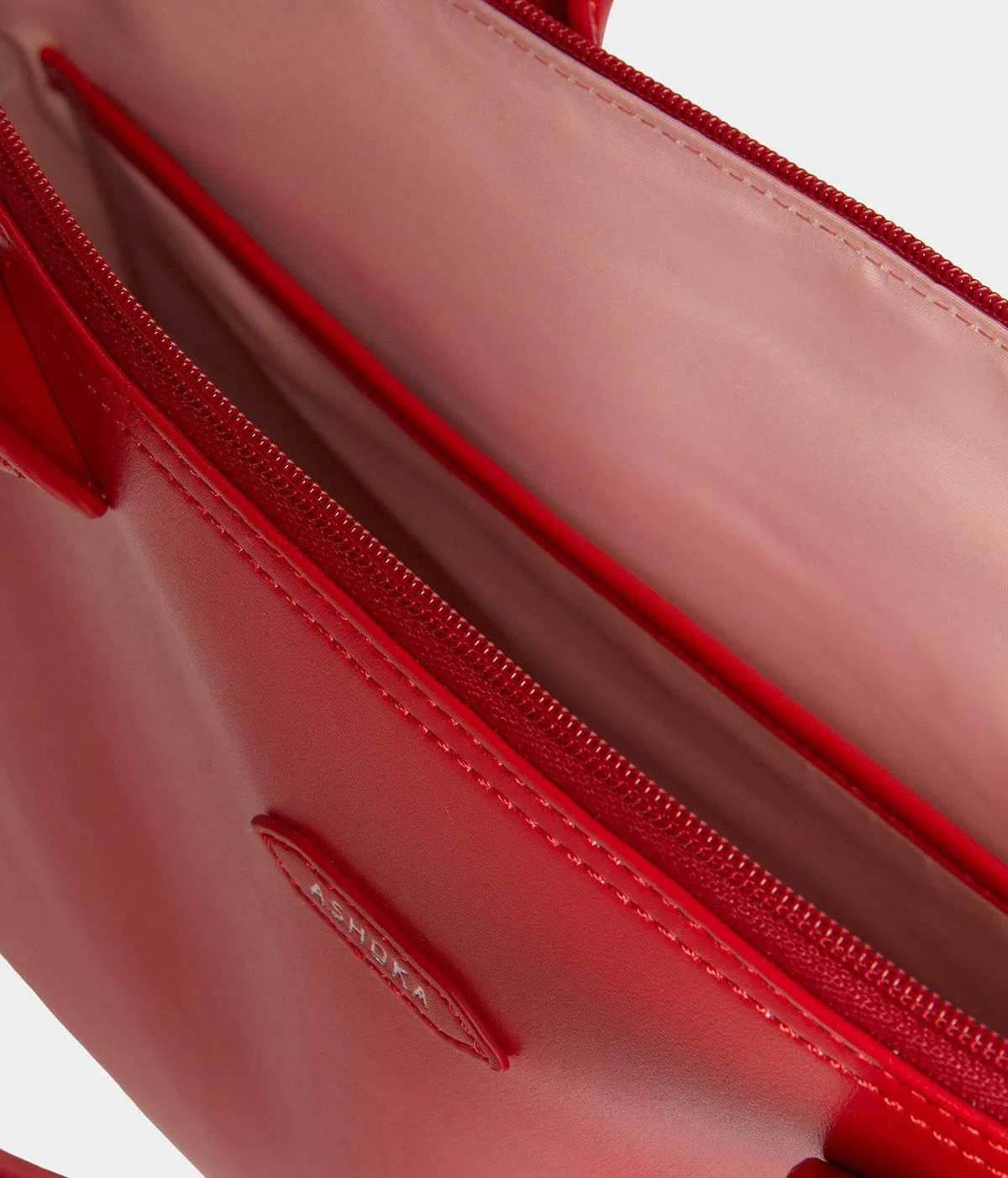 City Vegan Apple Skin Leather Briefcase | Red