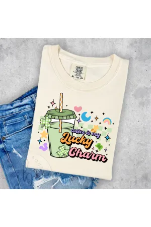 Coffee is my Lucky Charm Comfort Colors T-Shirt