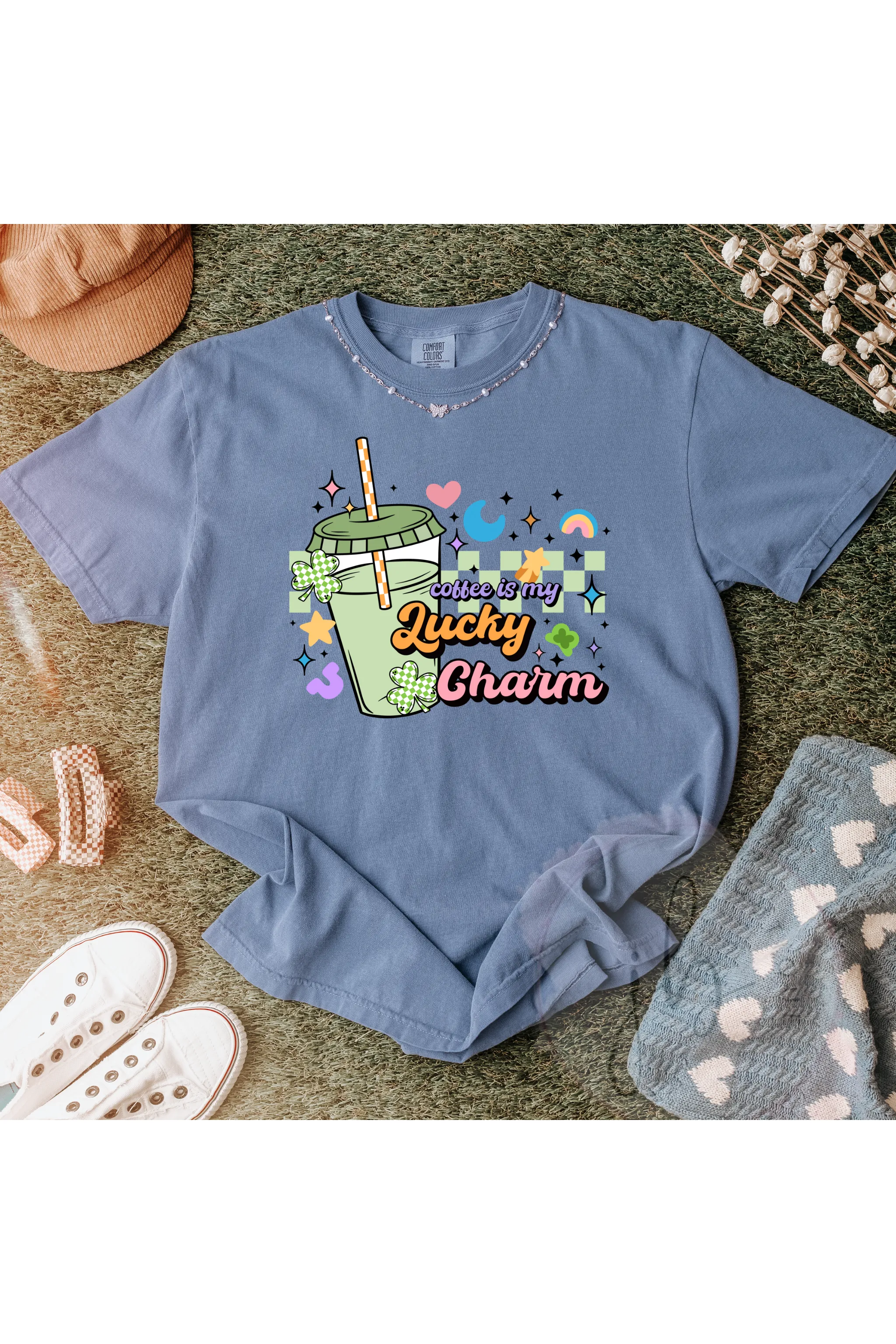 Coffee is my Lucky Charm Comfort Colors T-Shirt