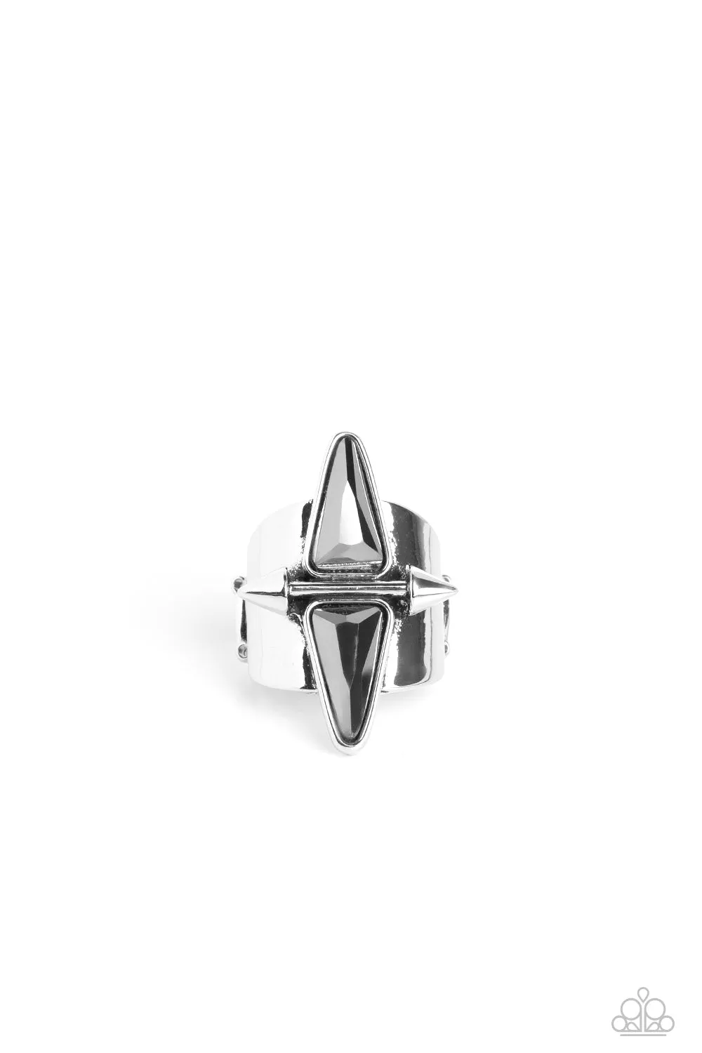 Combustible Compass - Silver Ring - Paparazzi Accessories