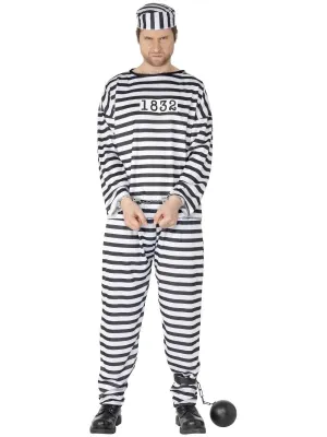 Convict Costume Black & White