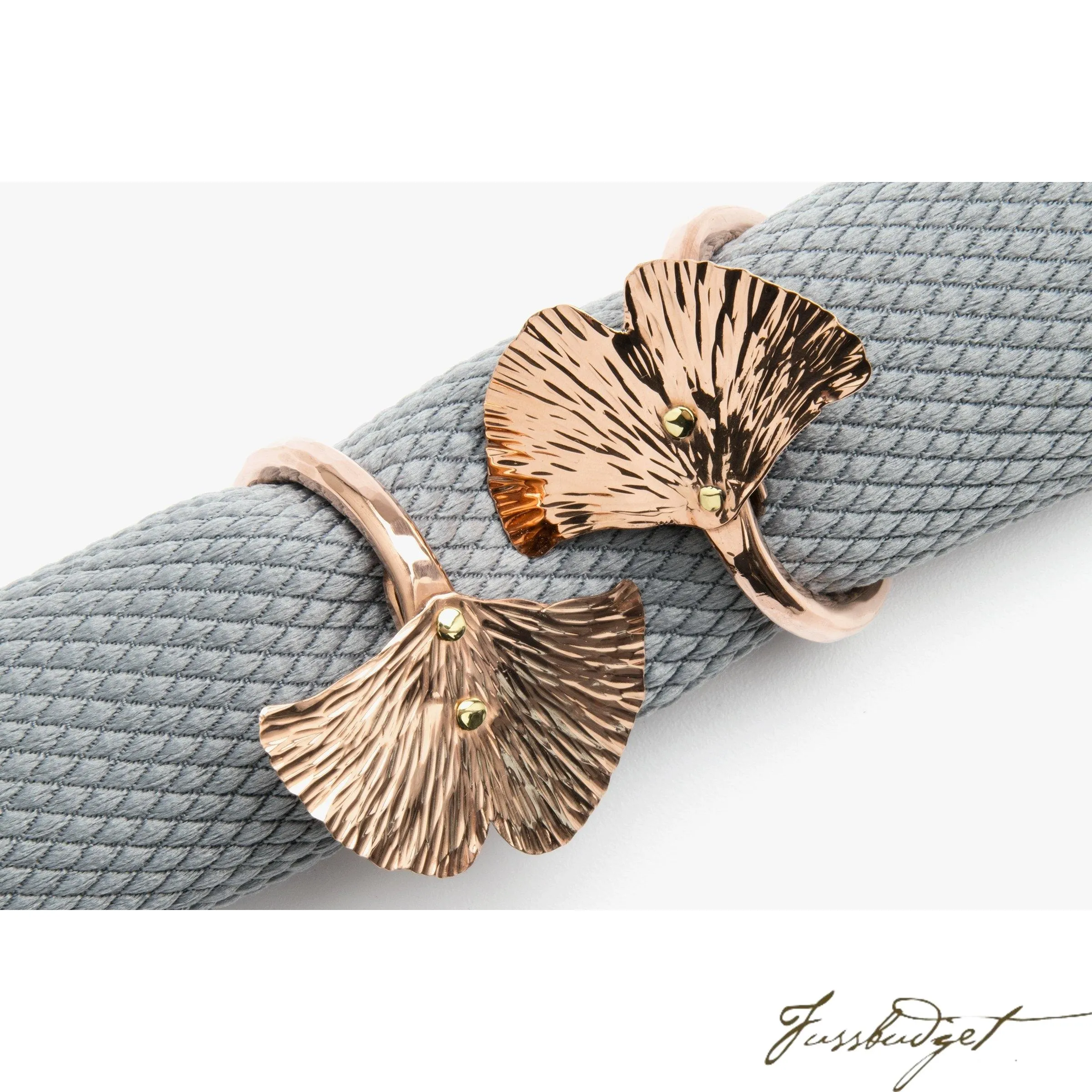 Copper Ginkgo Leaf Napkin Ring