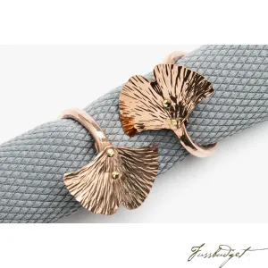 Copper Ginkgo Leaf Napkin Ring