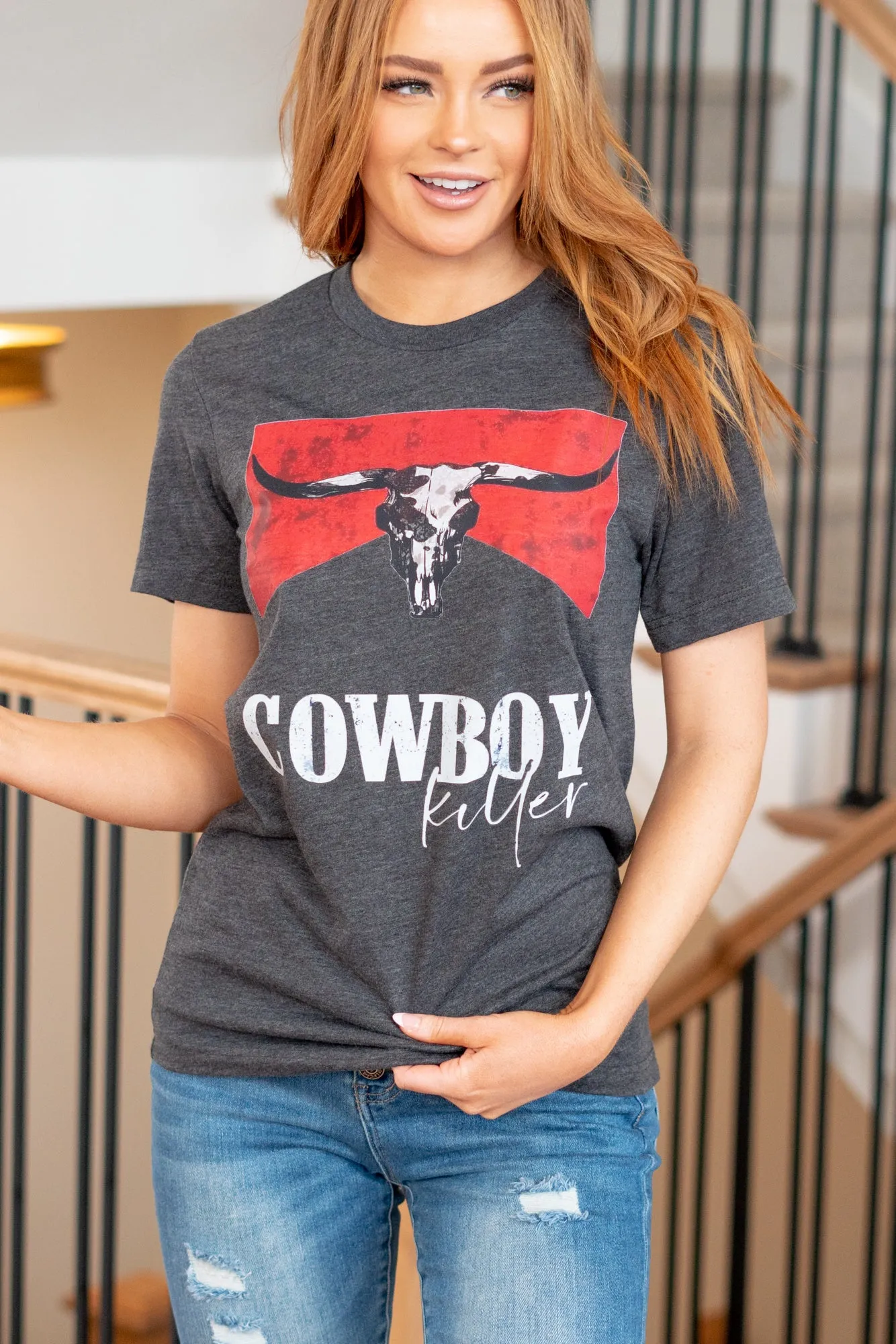 Cowboy Killer Graphic Tee - Dark Grey