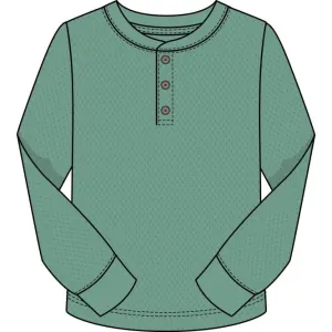 CR Sports Teal Basic Thermal Henley Top
