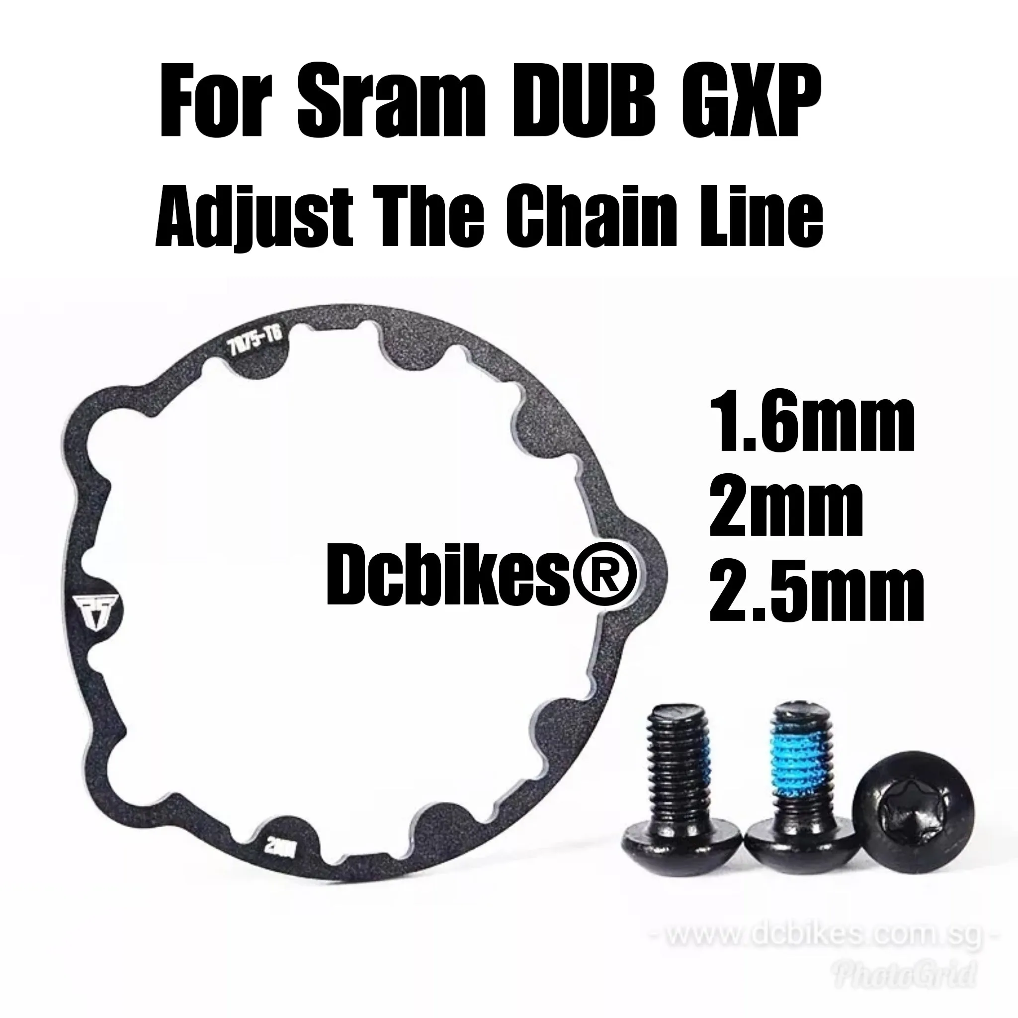 Crank Chain Line Washer Offset Spacer 1.6mm/2mm/2.5mm For Sram Crank DUB GXP Eagle Chain Ring