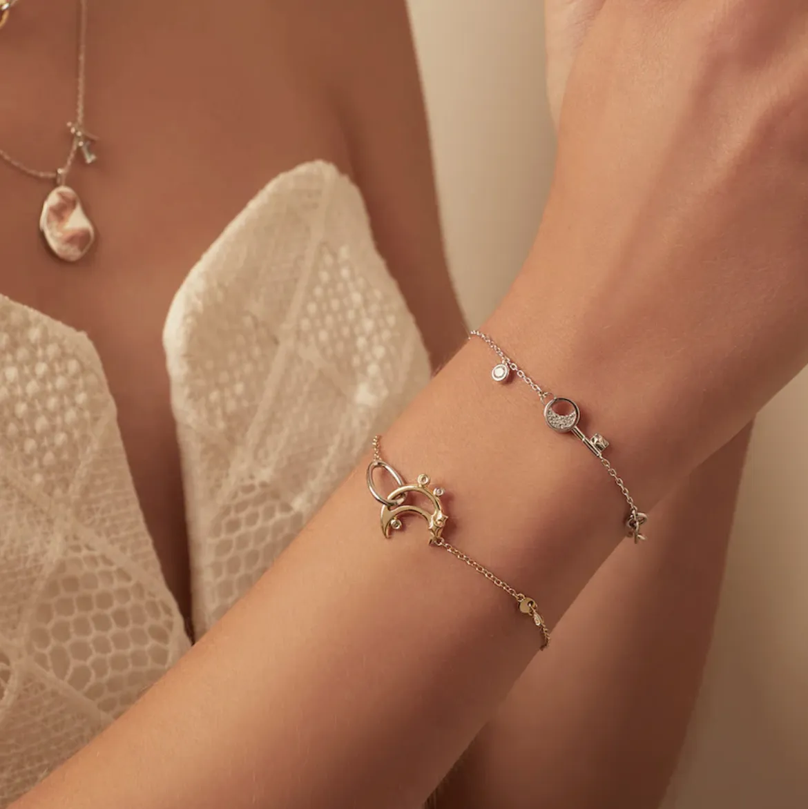 Crescent Key Bracelet