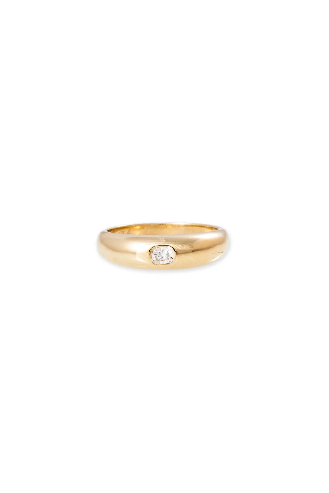 Cushion Cut Diamond Dome Ring