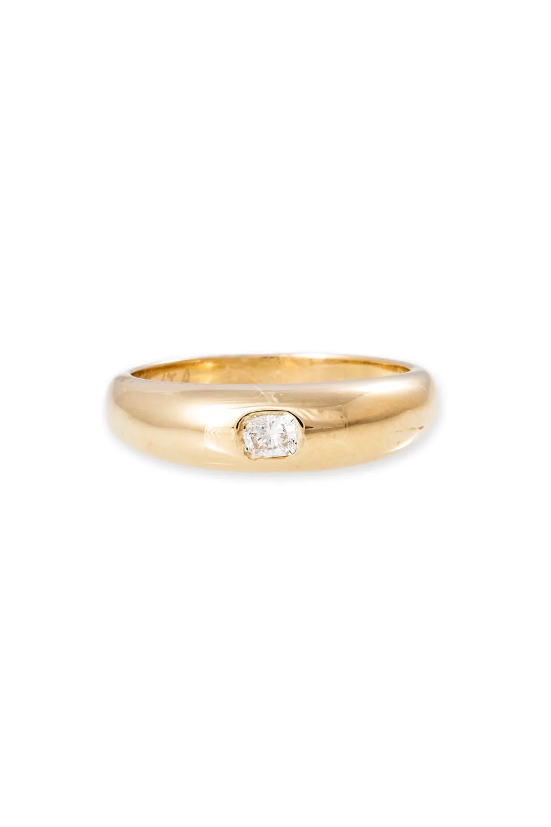 Cushion Cut Diamond Dome Ring