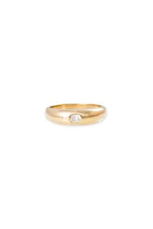 Cushion Cut Diamond Dome Ring