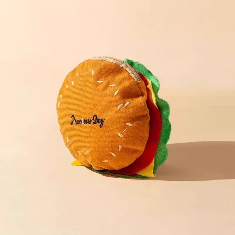 Cute Pet Burger Fries Backpack Rope Leash
