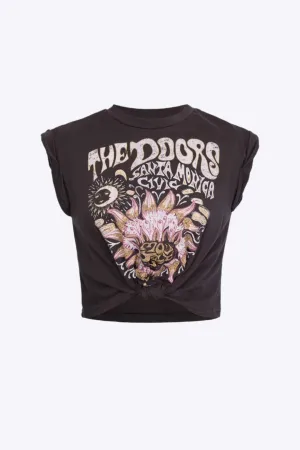 Delilah - Floral Print Knot Detail Woman's T Shirt