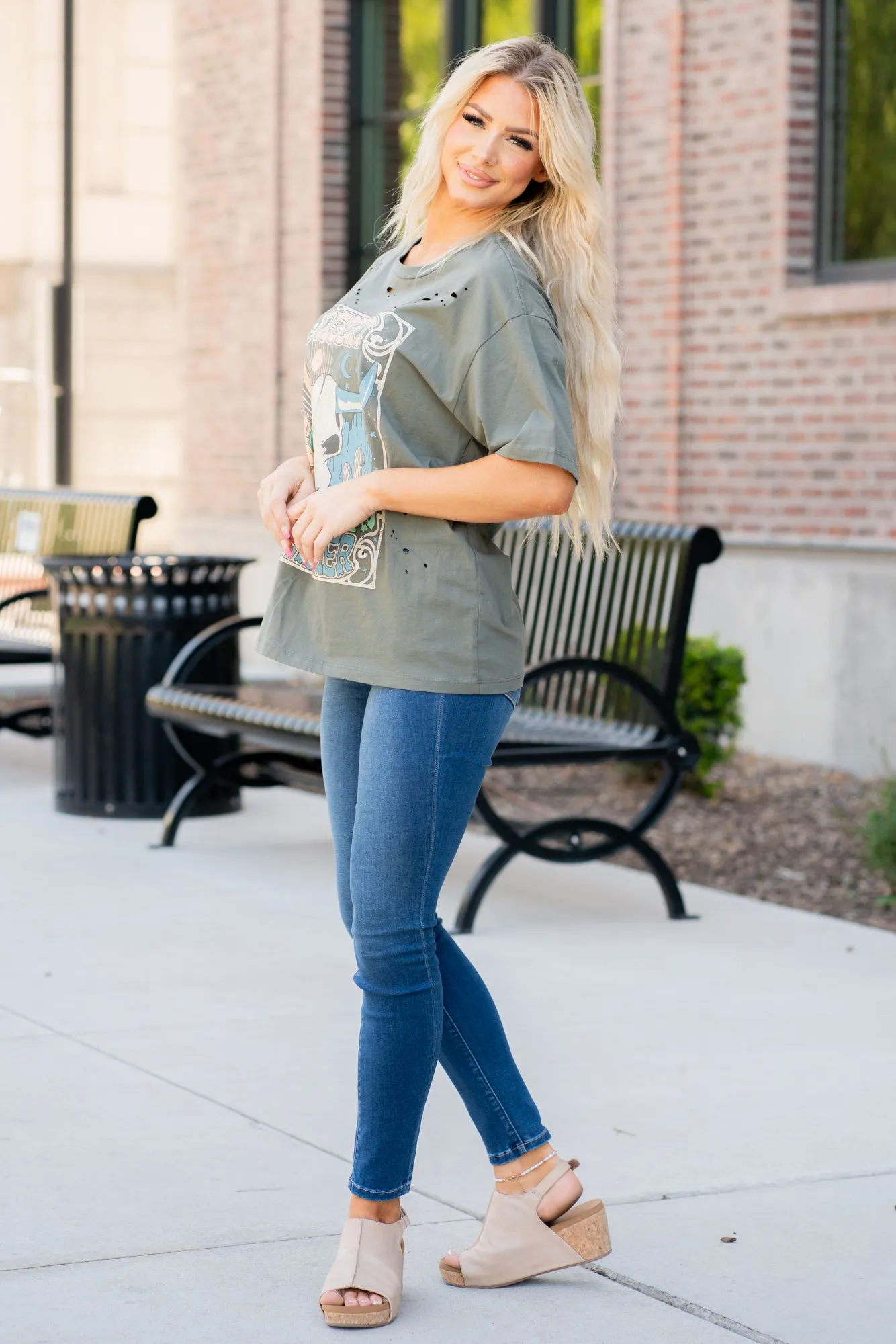 Desert Dreamer Long Horn Vintage Graphic Tee