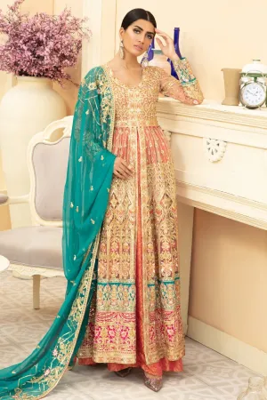 Designer Chiffon Long Frock with Embroidery #Y6076