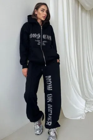 Diamond Zipper Hoodie suit