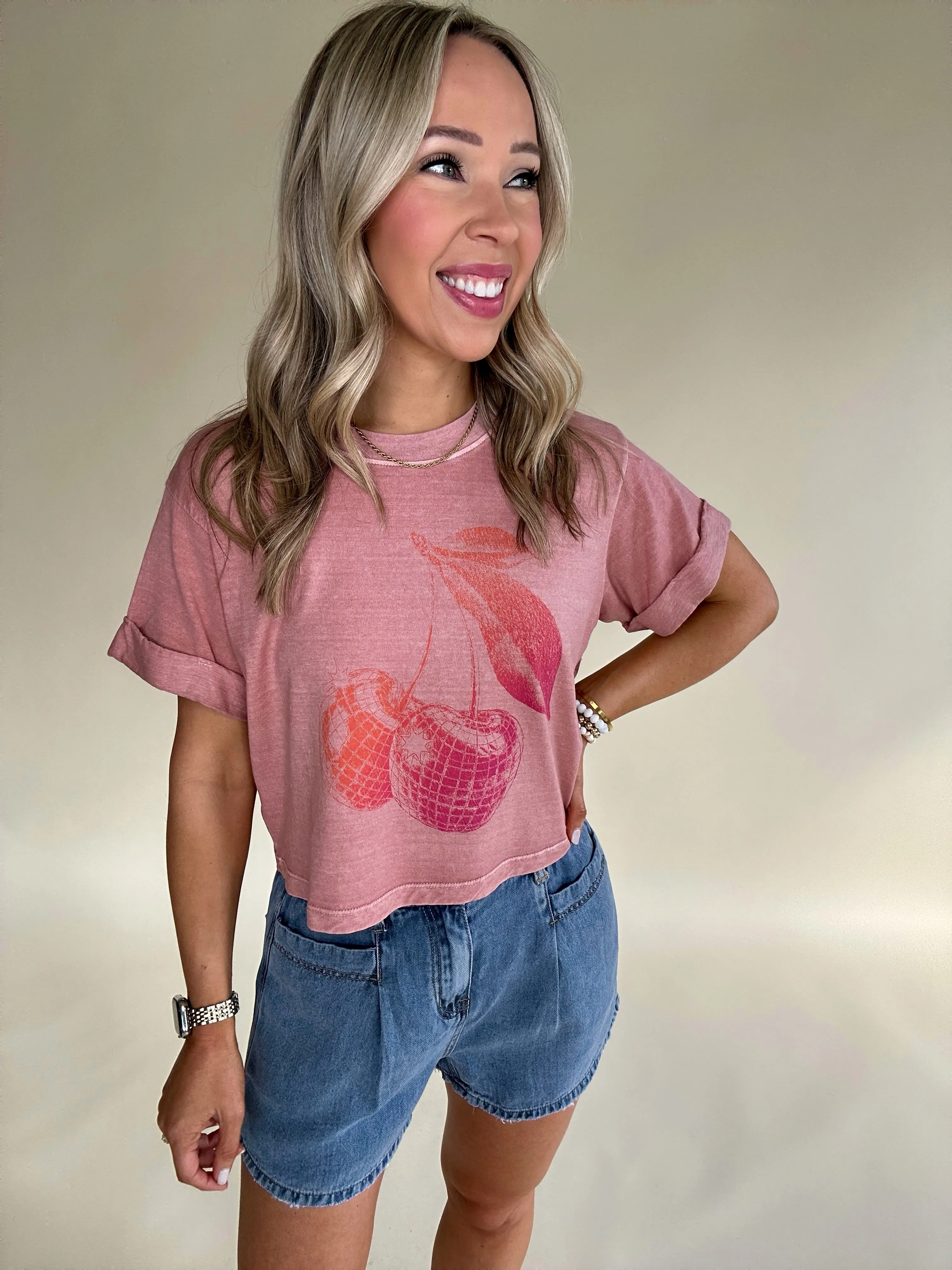 Disco Cherry Graphic Tee