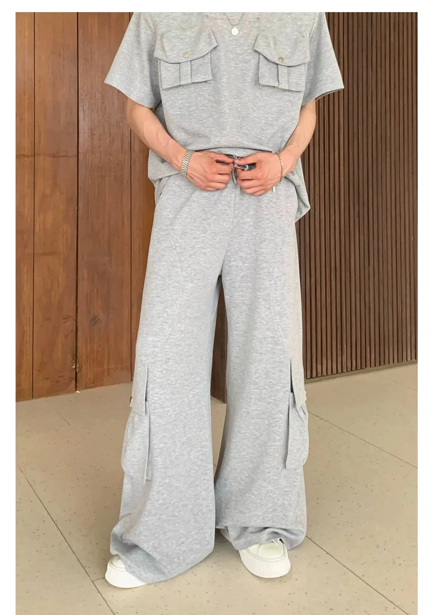Double Pocket Short Sleeve T-shirt & Track Pants
