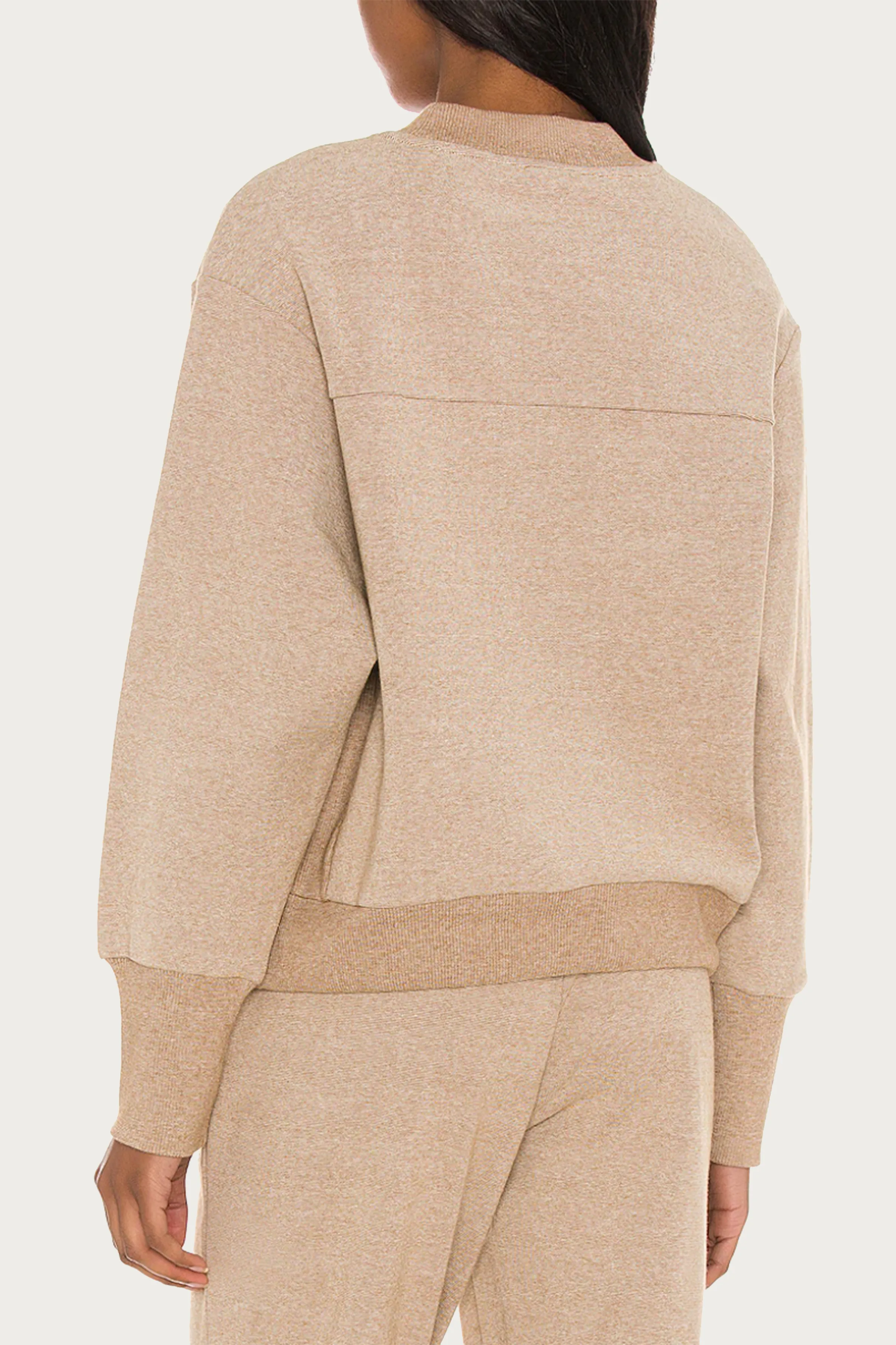 EDITH RIBBED PIQUE SWEAT