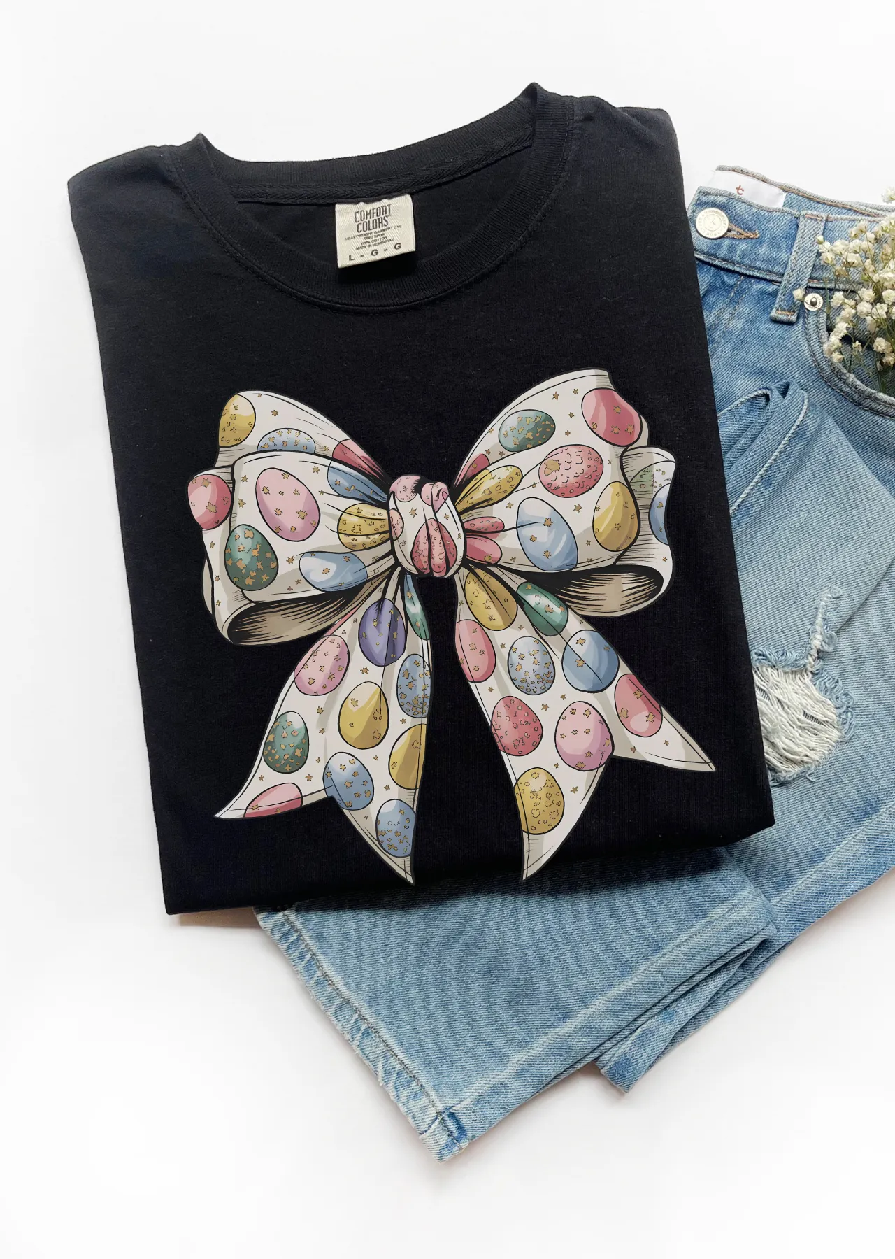 Eggs Coquette Bow Comfort Colors T-Shirt