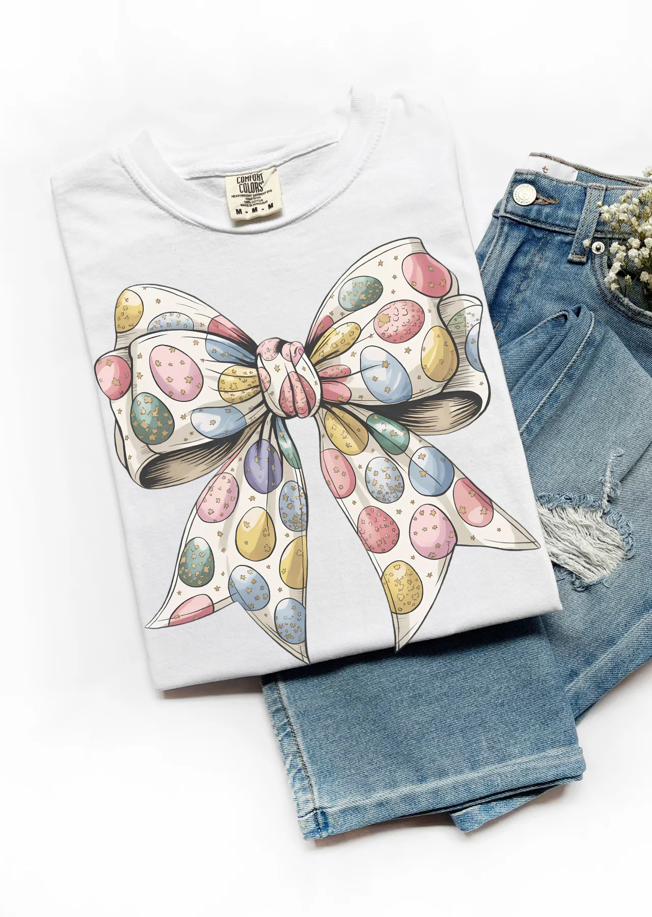 Eggs Coquette Bow Comfort Colors T-Shirt