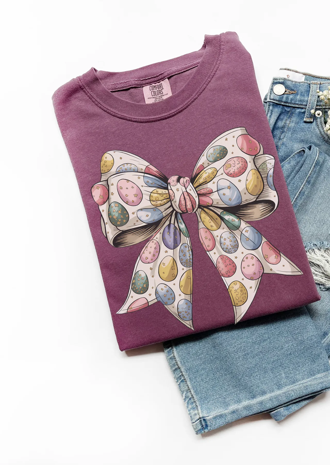 Eggs Coquette Bow Comfort Colors T-Shirt