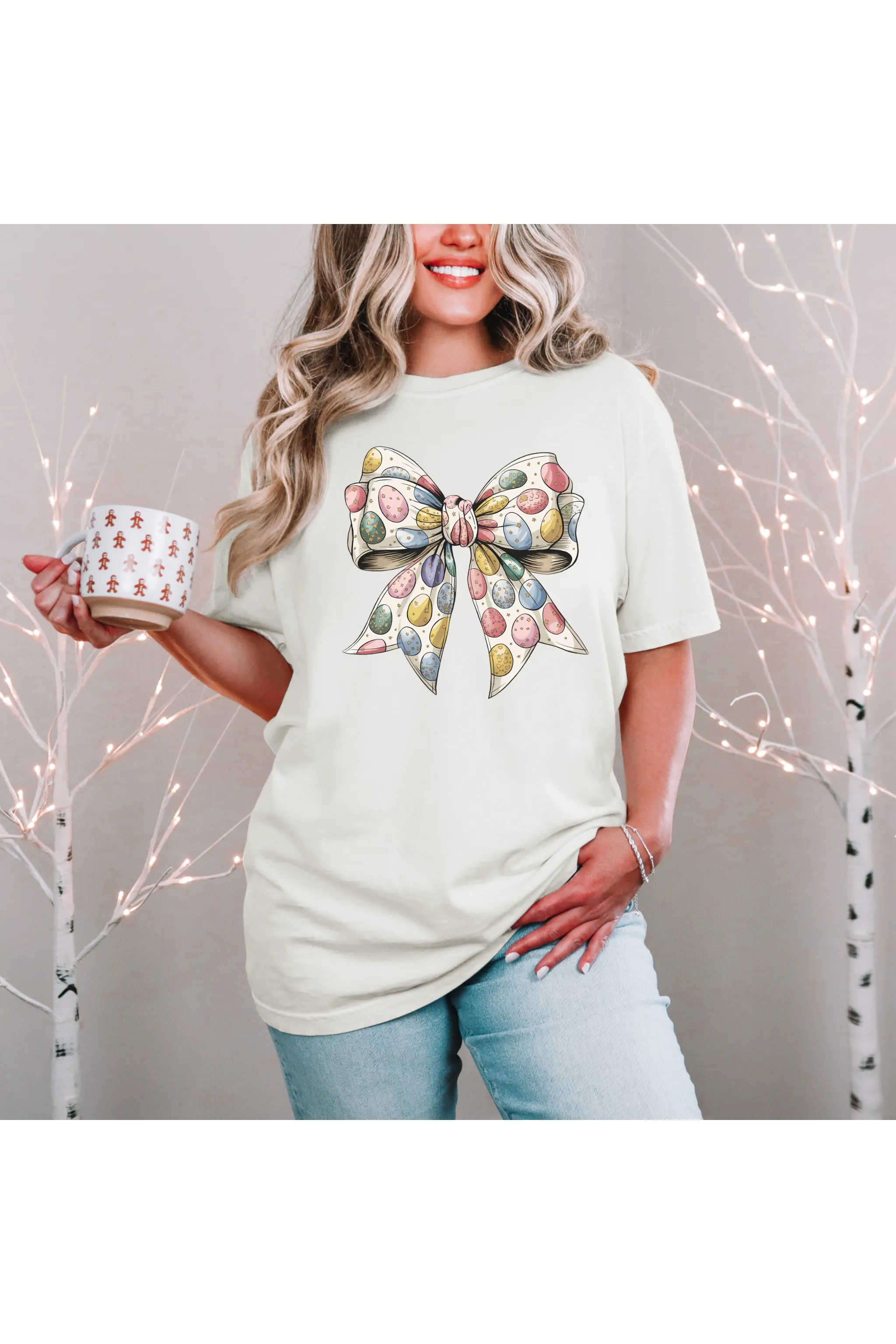 Eggs Coquette Bow Comfort Colors T-Shirt