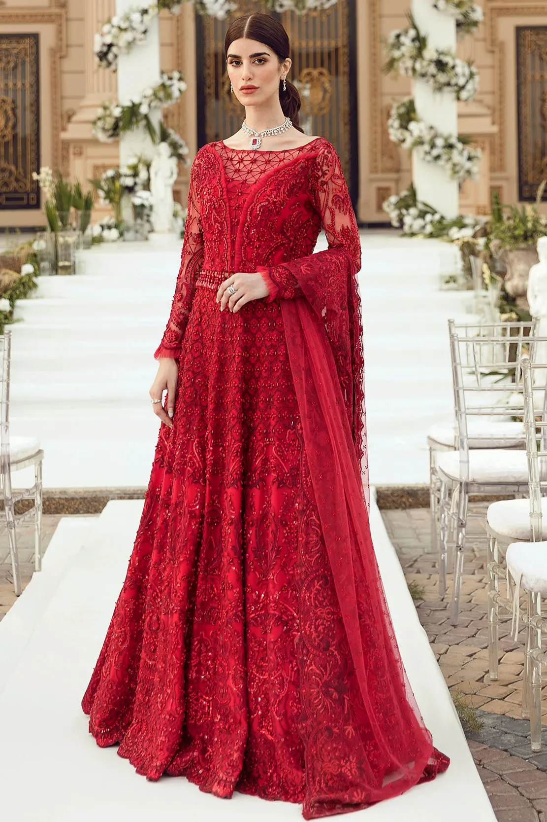 ELENA | Reign Reignaissance Luxury Wedding Collection | Unstitched Embroidered Net Suits with Heavy Handwork