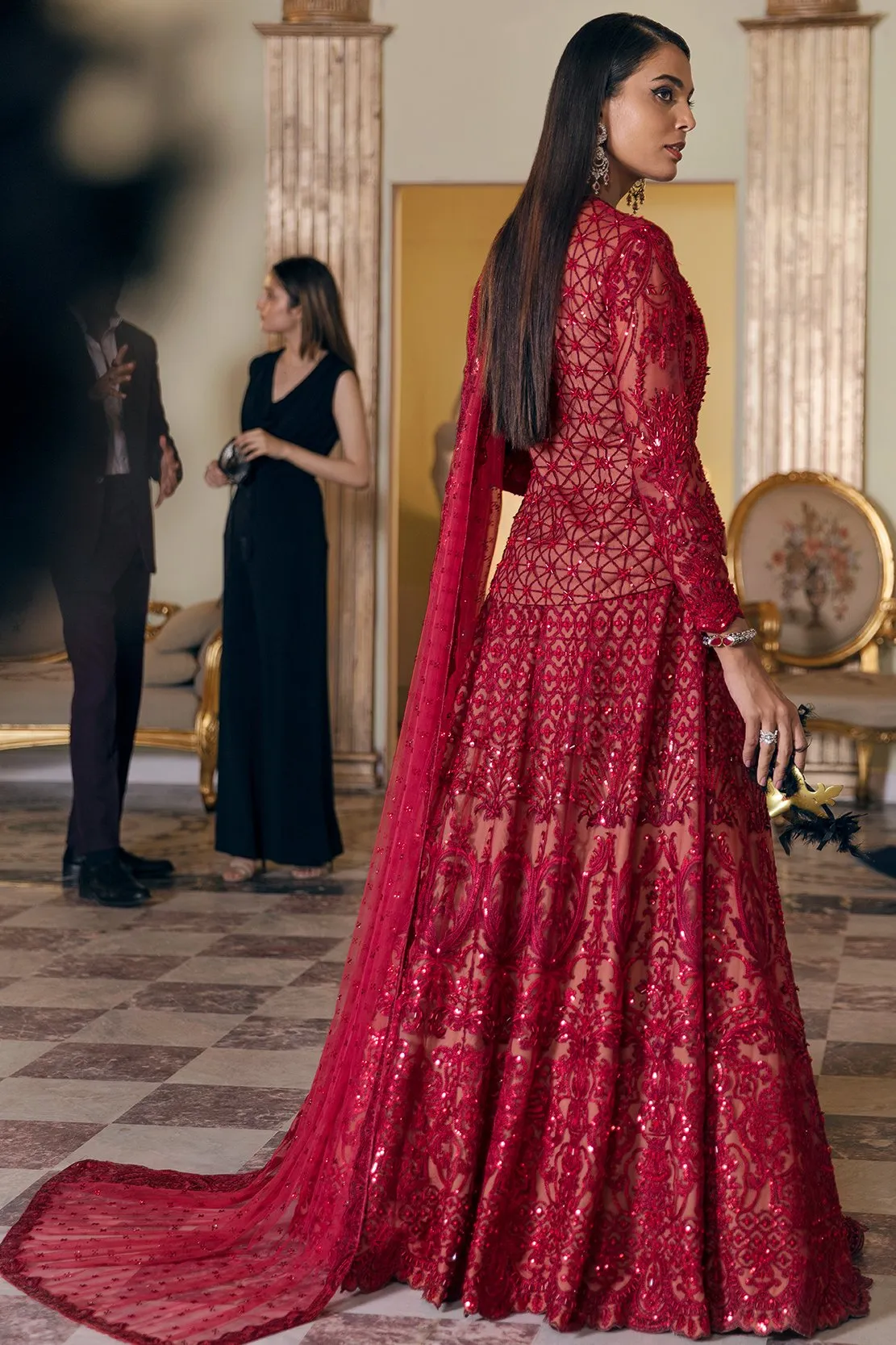 ELENA | Reign Reignaissance Luxury Wedding Collection | Unstitched Embroidered Net Suits with Heavy Handwork