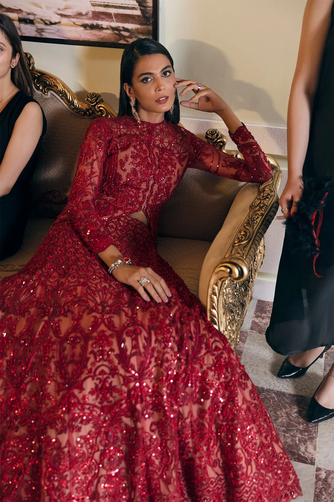 ELENA | Reign Reignaissance Luxury Wedding Collection | Unstitched Embroidered Net Suits with Heavy Handwork