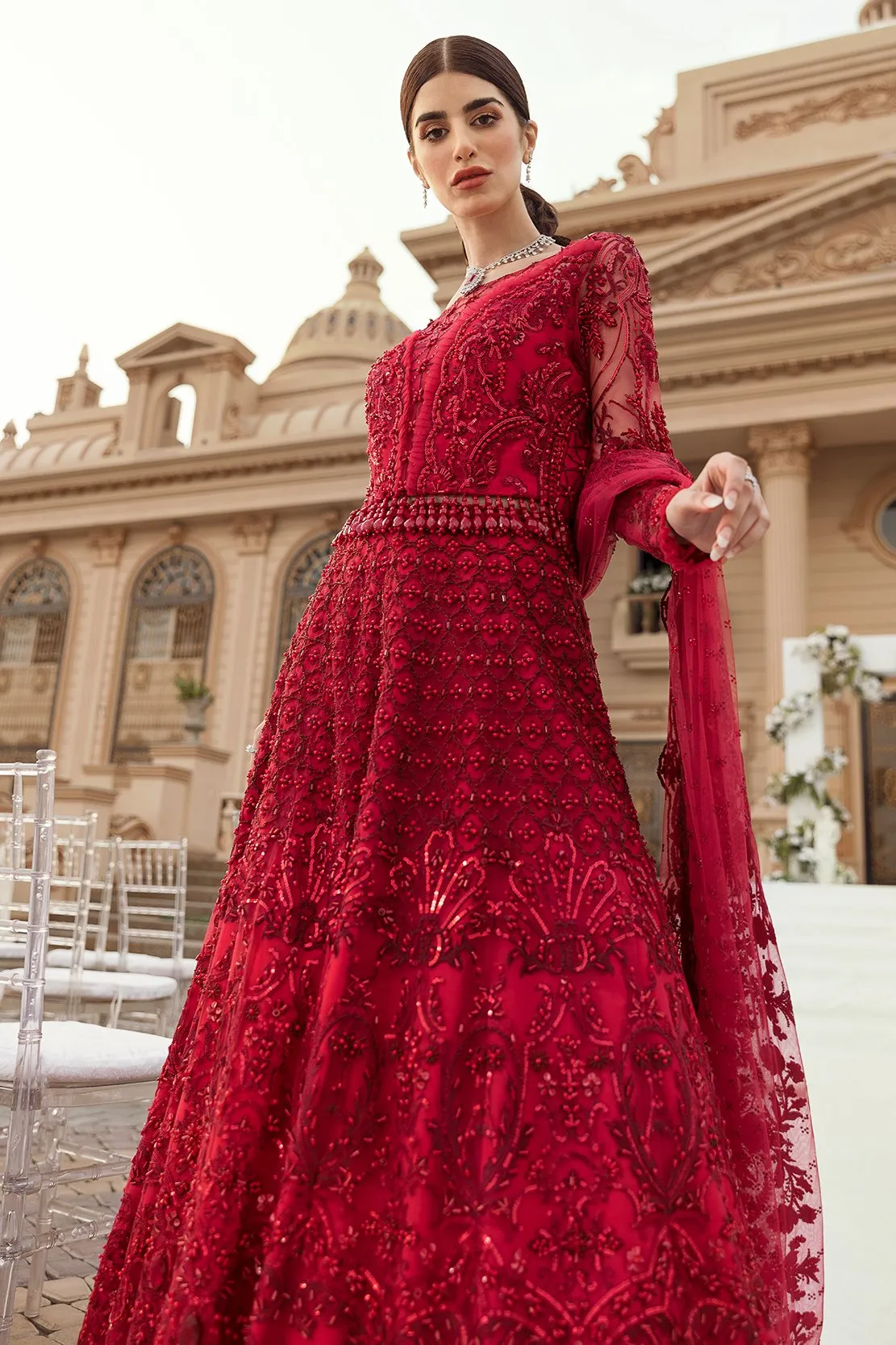 ELENA | Reign Reignaissance Luxury Wedding Collection | Unstitched Embroidered Net Suits with Heavy Handwork